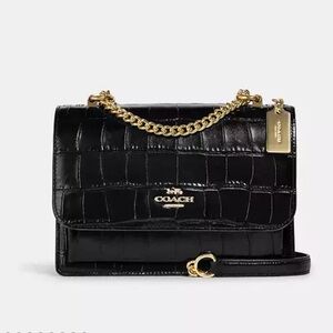 Coach Claire Crossbody crocodile embossed leather